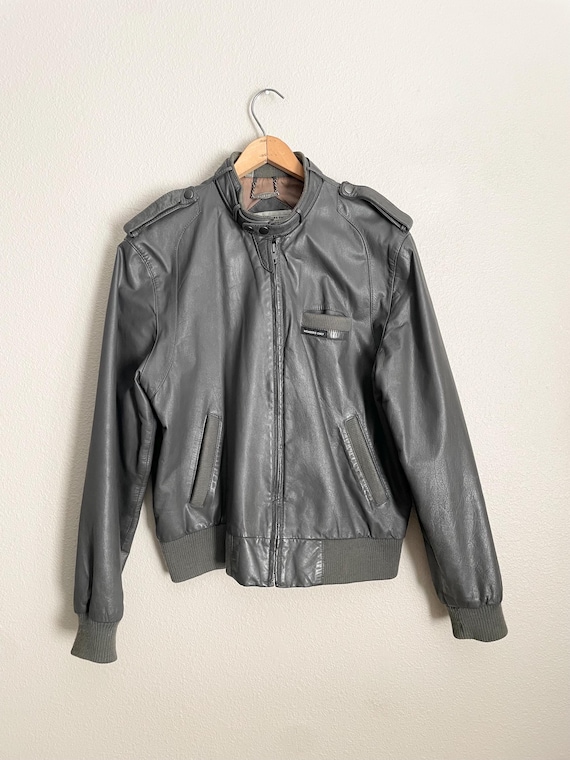 Vintage 80s Members Only Europe Craft Leather Bomber Jacket