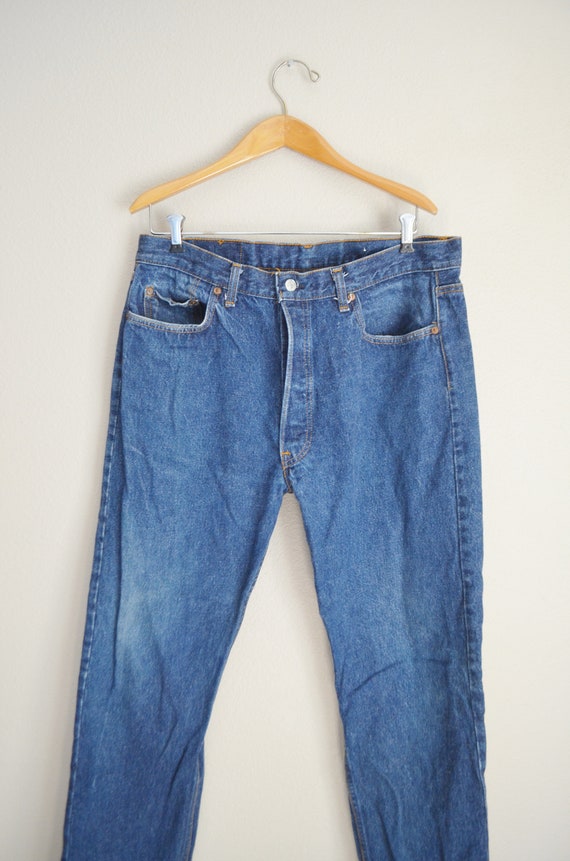 levi's 501 jeans / vintage 80s dark wash Levi's 5… - image 3