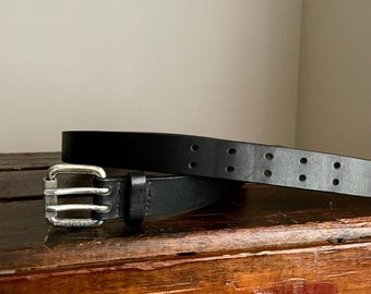 Ralph Lauren Collection Black Leather Belt With Silver Buckle Size 28 Ralph Lauren Belt Womens Small 28 Black Italian Leather  main image 4