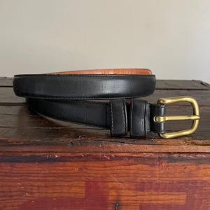 Coach Black Leather Belt with Brass Buckle - 36 Coach Belt 8500 USA Black Leather Brass Buckle 36\ main image 2