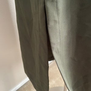 vintage green maxi dress / dark olive maxi sleeveless market dress small image 6