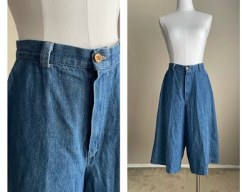 Vintage 70s JC Penney's Gaucho Denim Culottes - xsmall - 24/25