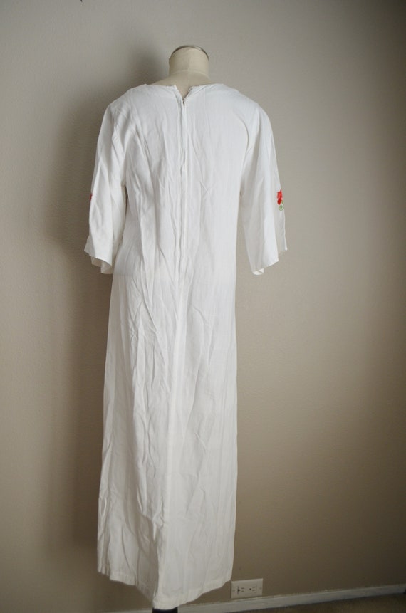 vintage 60s long maxi boho dress embroidered dres… - image 8