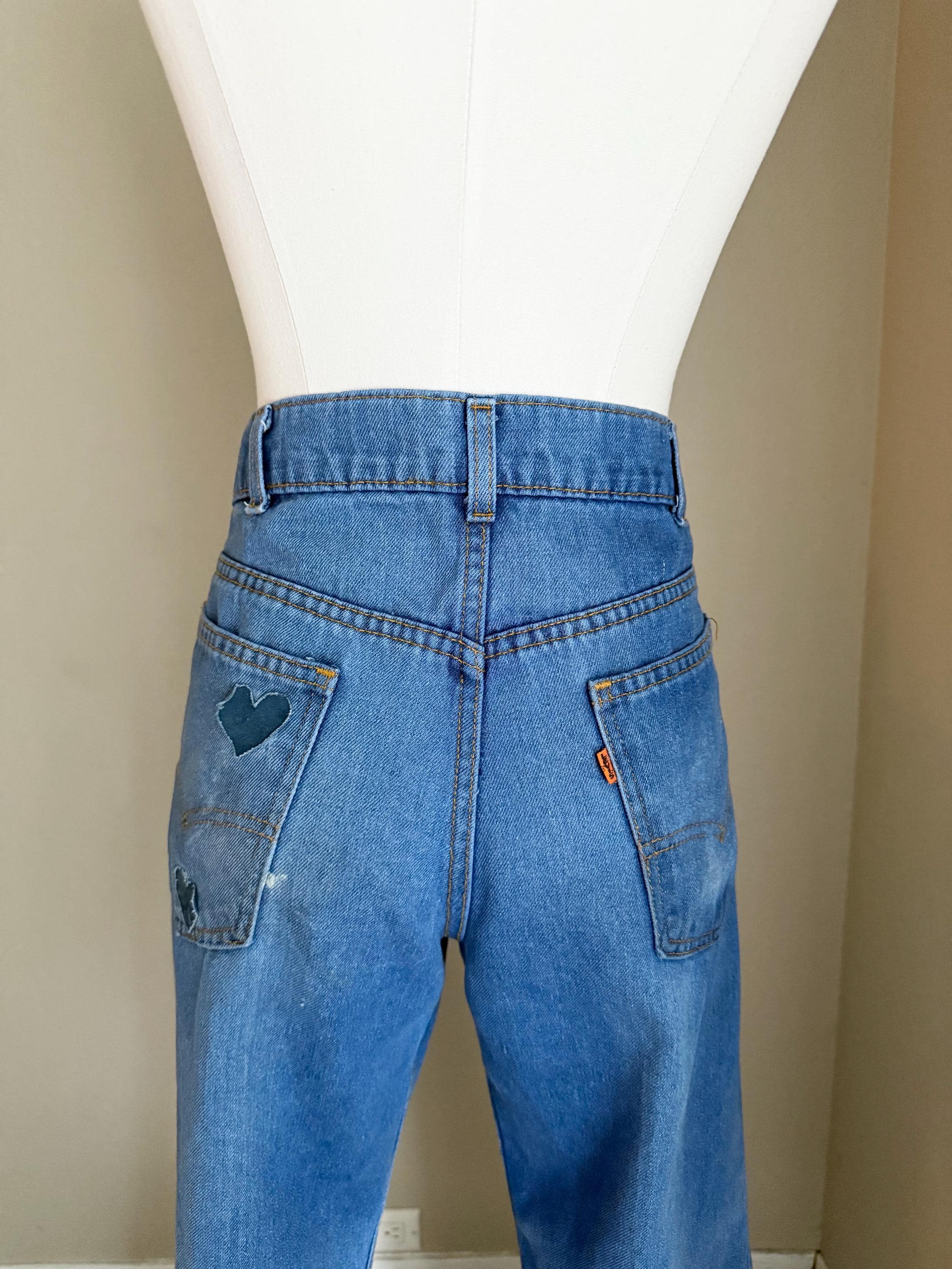 Vintage 80s Levi's cotton blend wide straight orange tag pants Jeans AS IS - 32x30