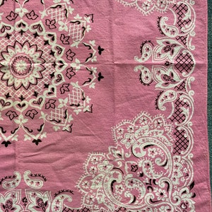 vintage 70s Fast Color pastel bright pink paisley bandana hankie RN 13960 pink bandana image 3