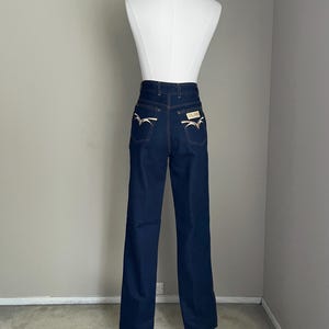 Vintage 80s high waisted tapered leg 80s US Jeans dark wash jeans - 25x31
