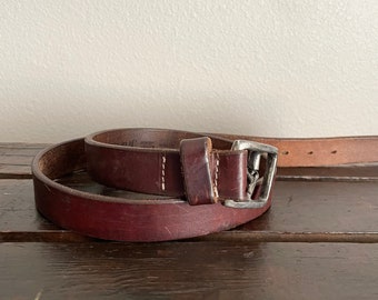 vintage banana republic made in italy brown  leather belt - men's size 34 / 85 CM