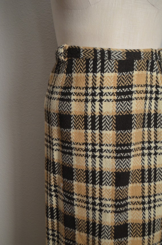 vintage 40s 50s plaid wool blend 50s side zip mid… - image 3