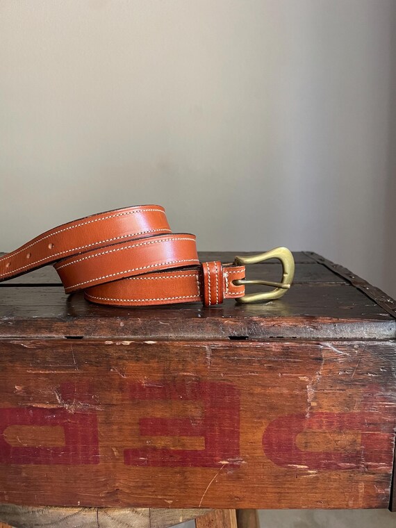 Vintage 90s Gap Brown Leather Belt - Size 30 - Etsy Israel display picture 1