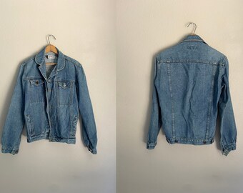 vintage 80s katana denim jean jacket / men's small women's medium