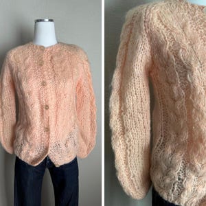 Vintage 60s Mohair Cardigan Small - Etsy