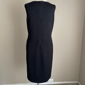 vintage new with tags NWT deadstock St. John Black knit sparkle rhinestone dress medium image 2