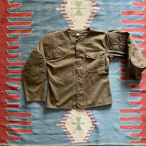Vintage 60s 70s OG-107 Olive Green Combat Tactical Padded Shooting Shirt