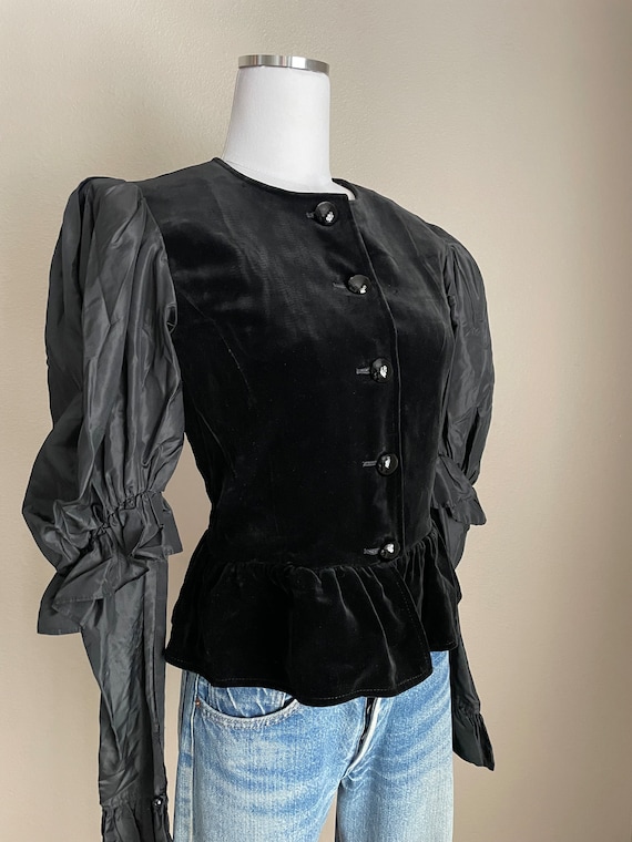 vintage 80s YVES SAINT LAURENT rive gauche black … - image 3