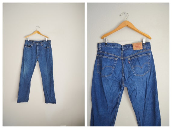 levi's 501 jeans / vintage 80s dark wash Levi's 5… - image 1