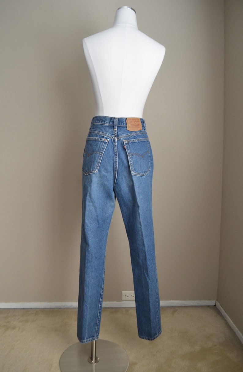 women's 501 levi's jeans / vintage medium wash 80s 501 USA made levi's jeans 30x31-women's 29/30 image 7