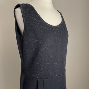 vintage new with tags NWT deadstock St. John Black knit sparkle rhinestone dress medium image 8