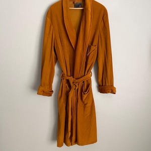 Vintage 60s Burnt Orange JC Penney Plush Robe- men&#39;s medium/large