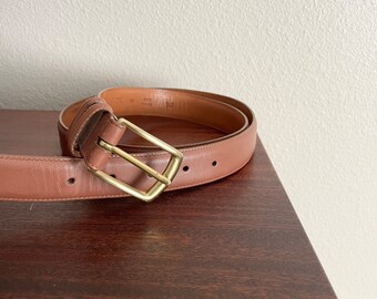 vintage 90s brown Lands' End belt - men's size 42/105 cm
