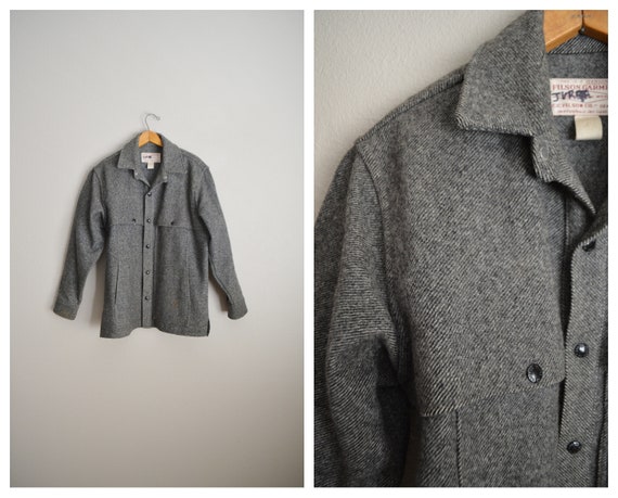 Filson tweed hunting mackinaw jacshirt - large