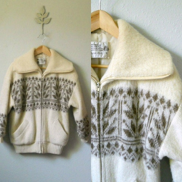 Reserved for miranda .......vintage 60s Icelandic wool  sweater jacket / womens small