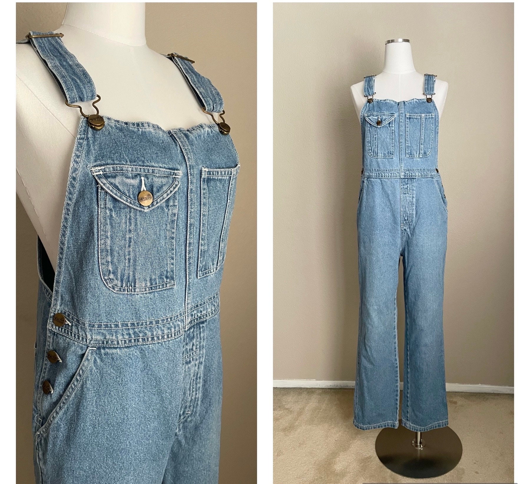 Vintage 90s LL BEAN Denim Jean Classic Overalls - Women's