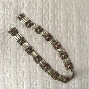 Vintage Silver Medallion Belt Vintage Silver Medallion Chain Belt | Statement Waist Belt  main image 3