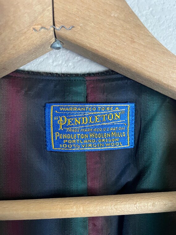 Vintage 70s 80s Brown Speckled Pendleton Wool Ves… - image 7