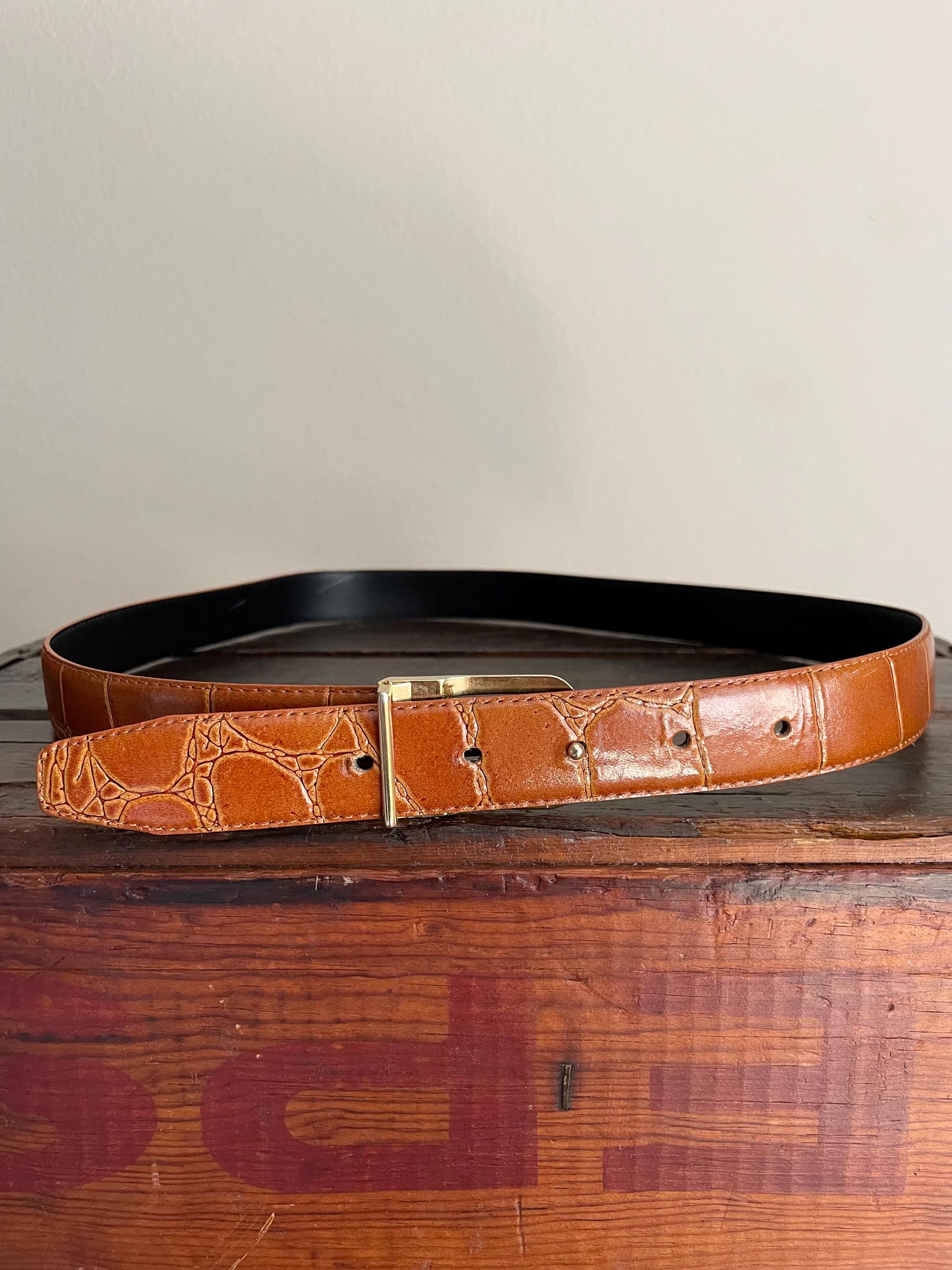 Alligator Belt Women Brown - Etsy