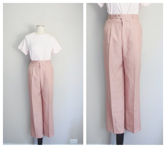 rose linen trousers - 26x28