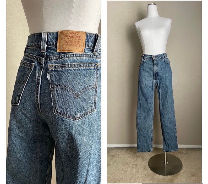 Vintage 80s 90s Levi's 350 Student White label Levi's 31350 0214 Jeans 25x28 women's 24/25 jeans image 1