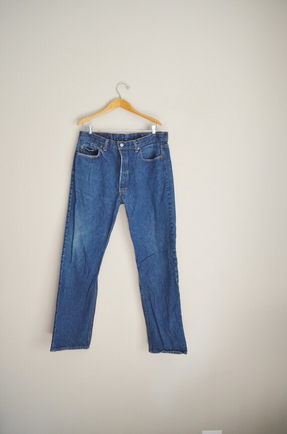 levi's 501 jeans / vintage 80s dark wash Levi's 5… - image 2