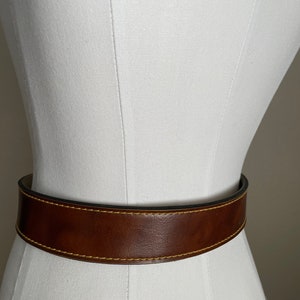 vintage 60s 70s faux leather wide vegan vinyl belt size xxsmall xsmall 24 image 7