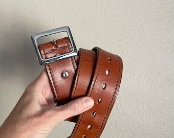 vintage CPLS brown leather CPLS belt-size 32