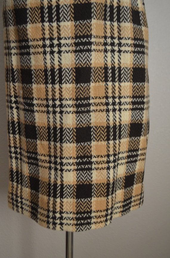 vintage 40s 50s plaid wool blend 50s side zip mid… - image 4