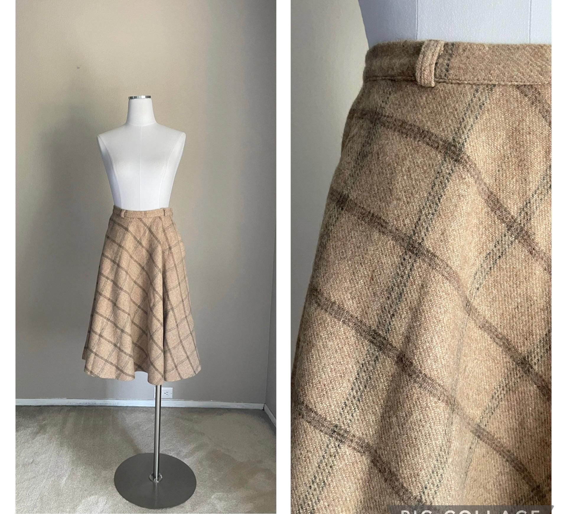 Blue Tweed Skirt - Etsy