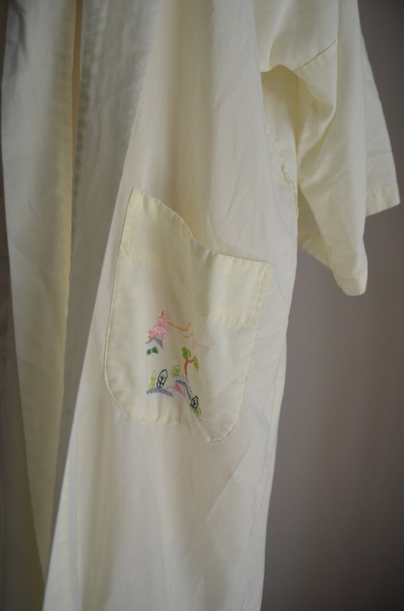 vintage 60s health shanghai china embroidered ivo… - image 4