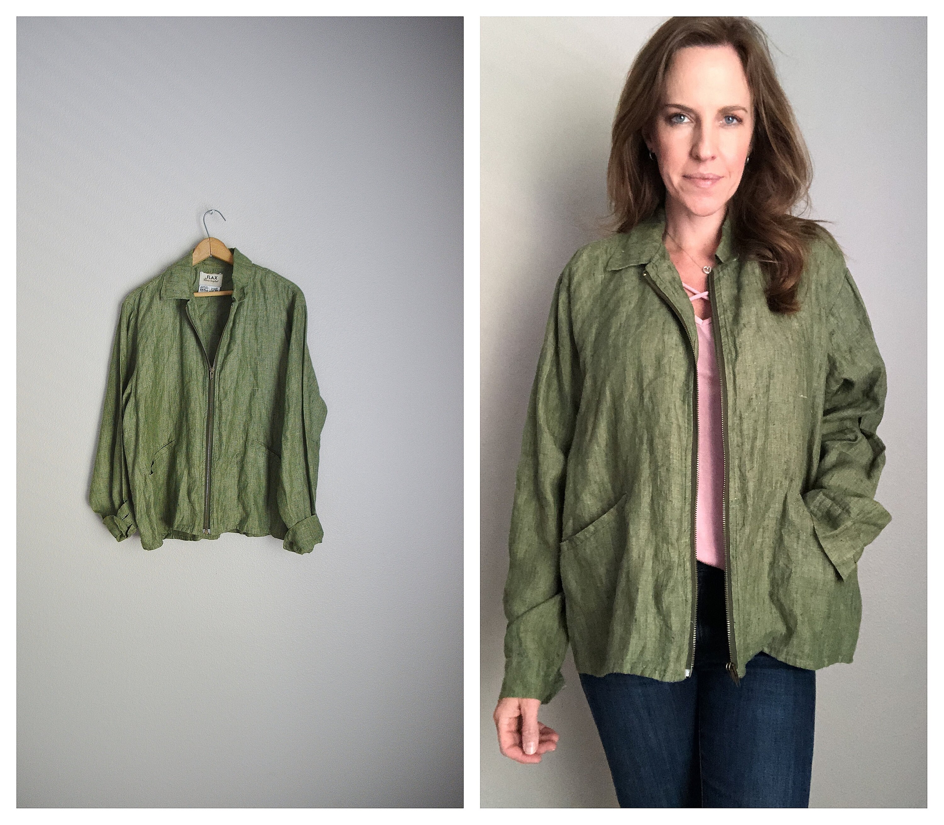 Linen Jacket Large - Etsy