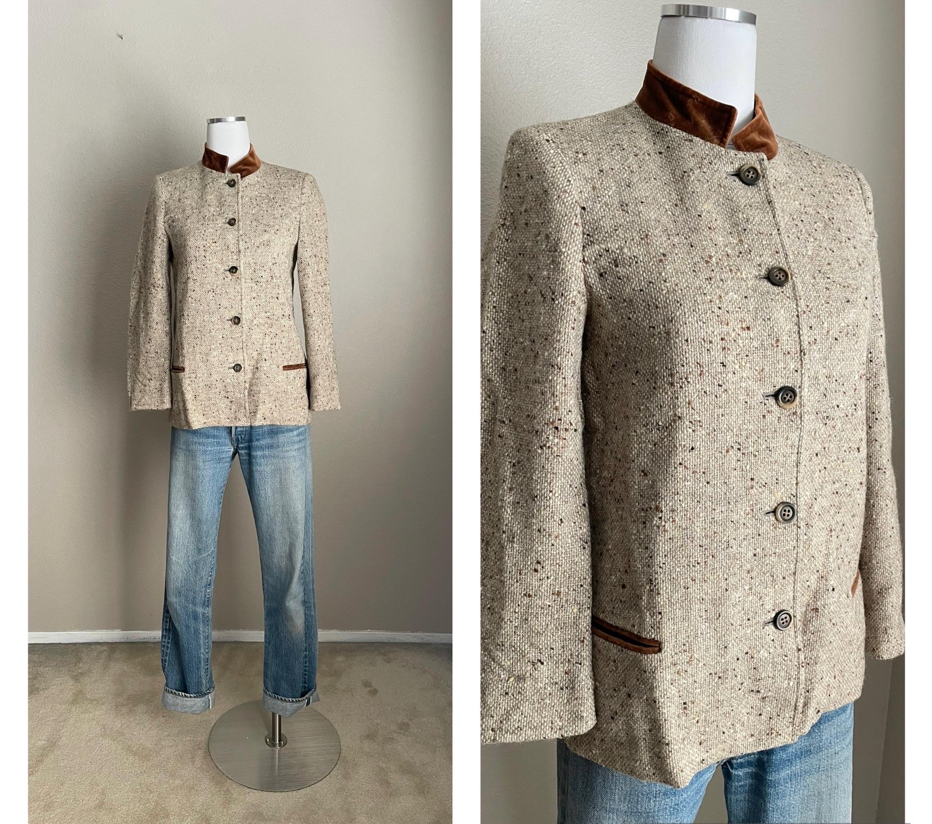 ジャケット・アウター 70s tweed Tailored jacket Vintage remake ジャケット・アウター 70s tweed Tailored jacket Vintage