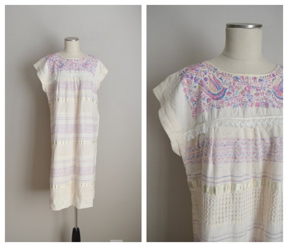 pastel embroidered pink muslin dress - small mediu