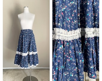 Vintage Gunne Sax Skirt // Jessica's Gunnies Button up Calico