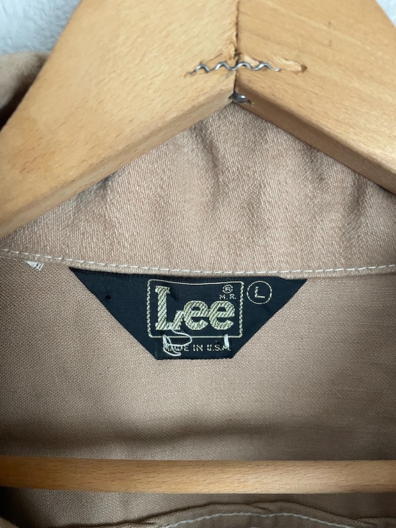 Vintage 70s Lee's Moleskin Tan Khaki Brown Trucker Men's Jacket
