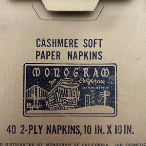 Vintage 60s 70s Mod Funny Cocktail Dessert Paper Napkins set of 40 with box image 3