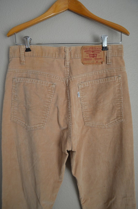 vintage 80s light tan corduroy 517 Levi's pants /… - image 8