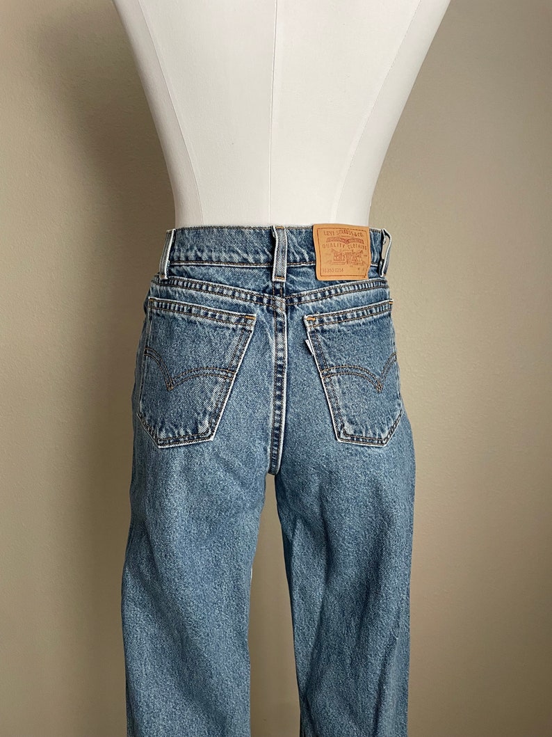 Vintage 80s 90s Levi's 350 Student White label Levi's 31350 0214 Jeans 25x28 women's 24/25 jeans image 6