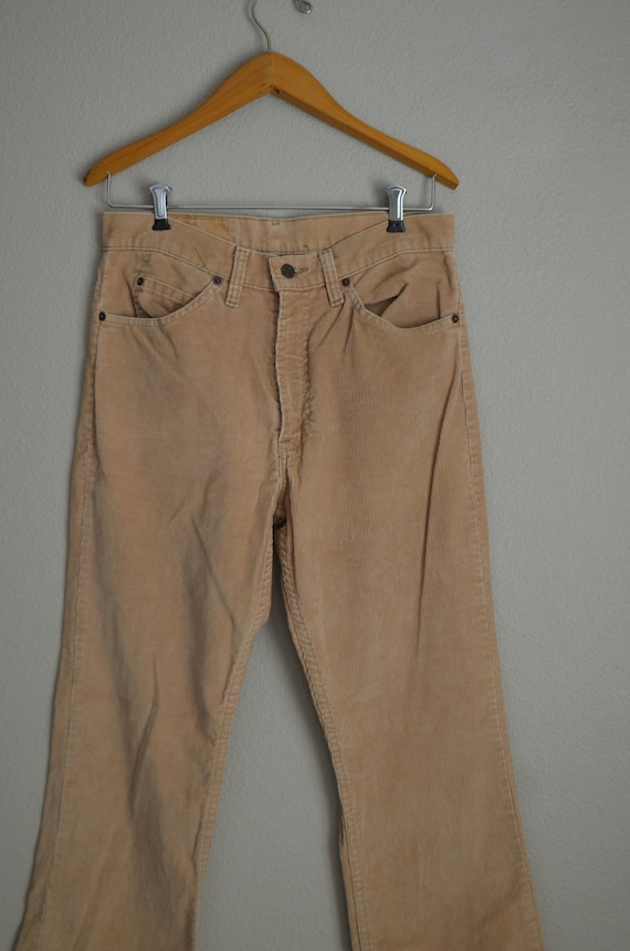 vintage 80s light tan corduroy 517 Levi's pants /… - image 4