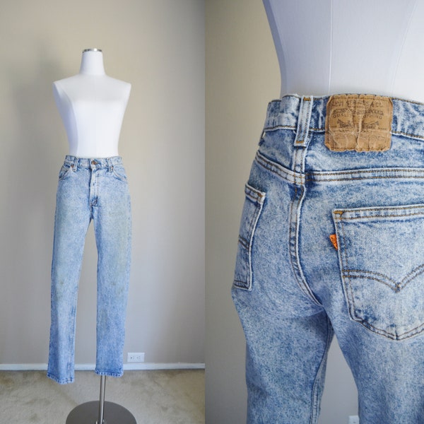 levi's stone acid washed 511 jeans / vintage 80s usa made 511 jeans - size 28x31 // 27 / 28