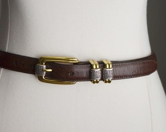 vintage brown leather Brighton belt --size 30 -- medium