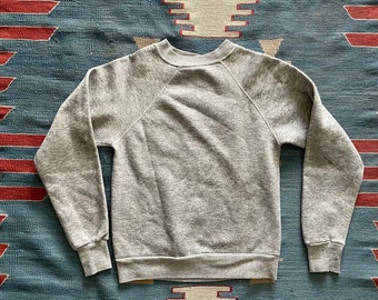 vintage 70s Heather Gray Raglan Sweatshirt - women's petite xsmall