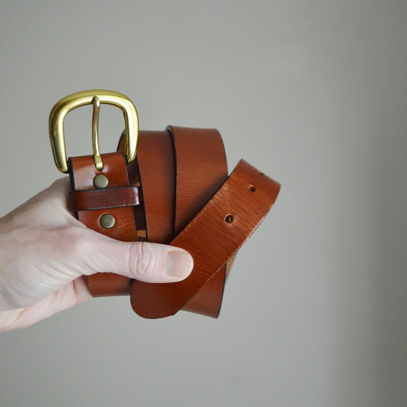 Vintage Leather Belt Slim